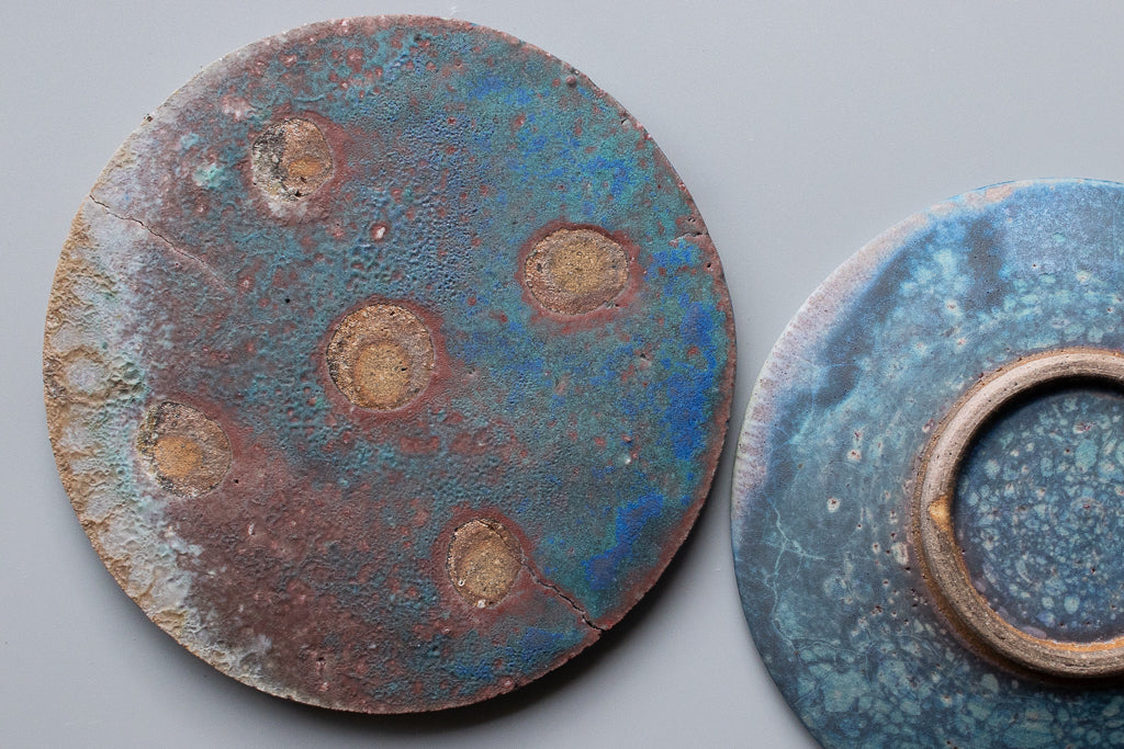 高橋燎 / 板皿 6寸 ’24初窯作品 薪窯(トレインキルン)