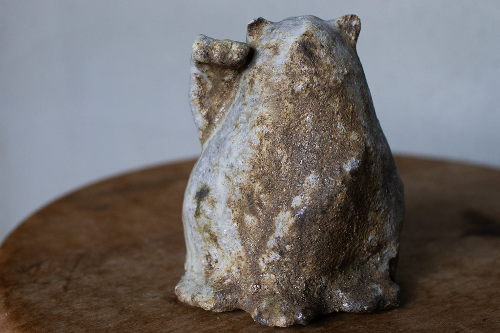 高橋燎 / 曖昧で小ぶりな招き猫 ’24初窯作品 薪窯(トレインキルン)オブジェ