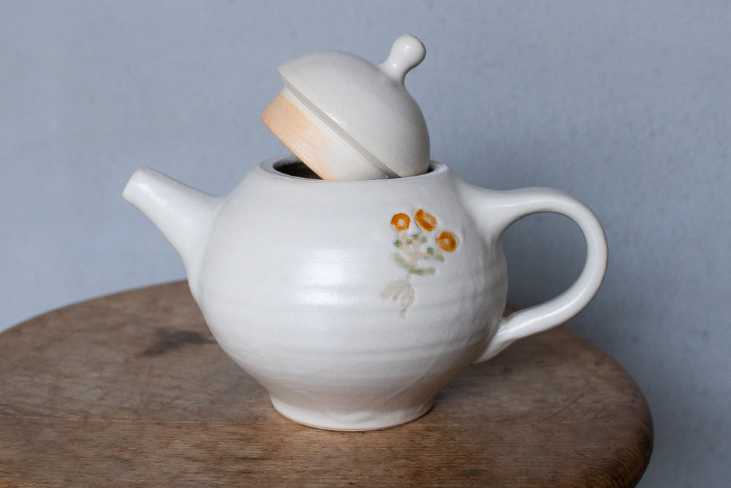 小早川智里 / ポット お花・鳥柄