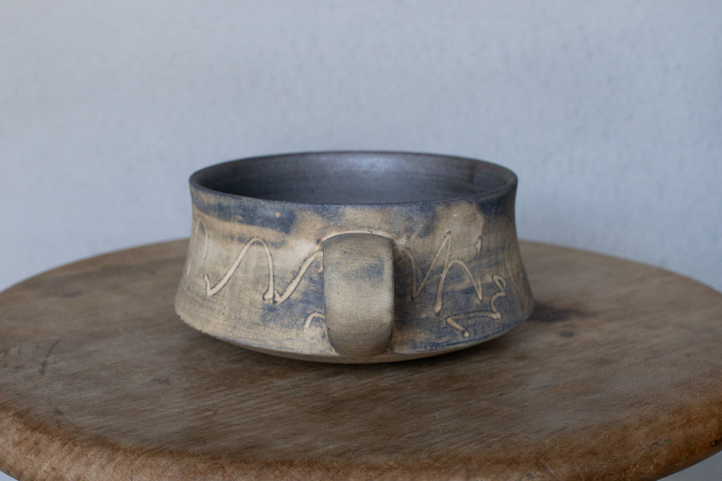 中島智靖 / 枯色線紋 角スープカップ