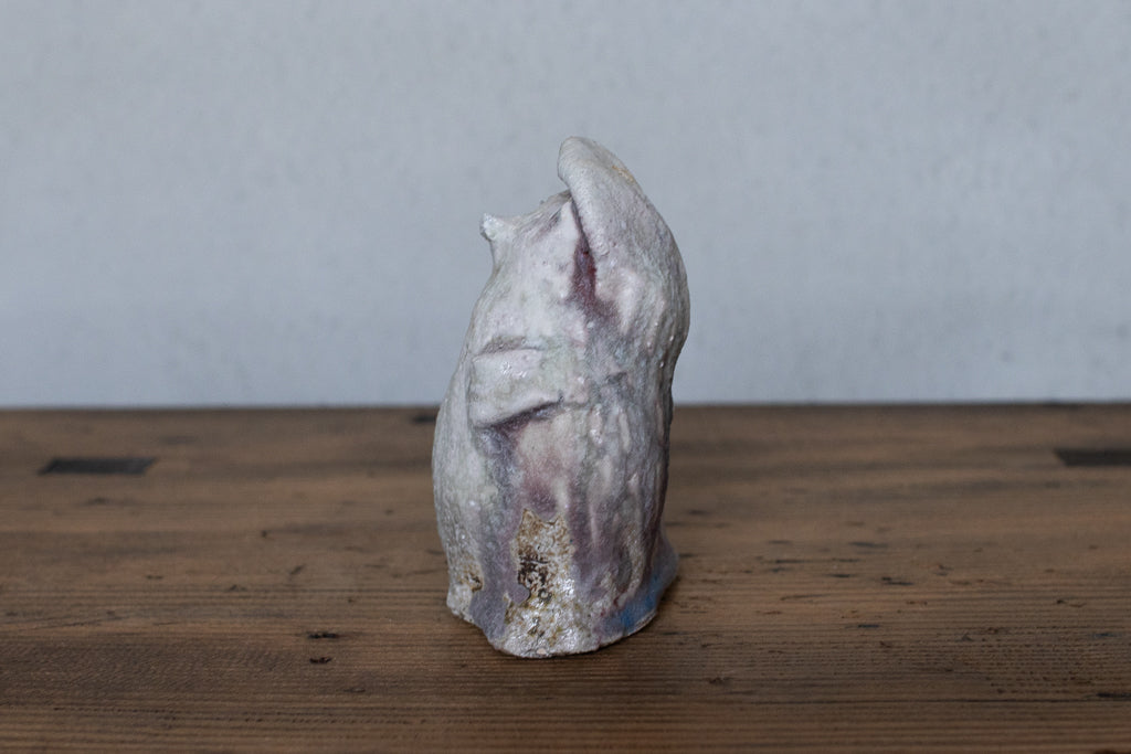 高橋燎 / オブジェ”曖昧で小ぶりなたぬき” ’24薪窯(トレインキルン)