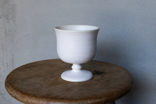 yoshida pottery / 玉脚アイスカップ(ホワイト)'25 ゴブレット