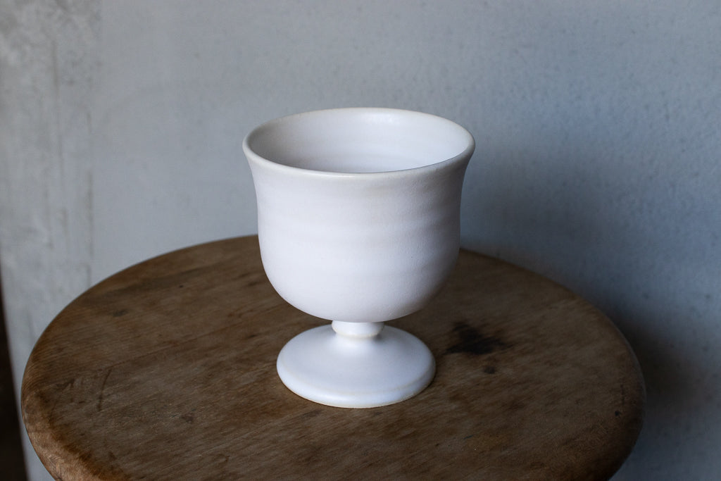 yoshida pottery / 玉脚アイスカップ(ホワイト)'25 ゴブレット