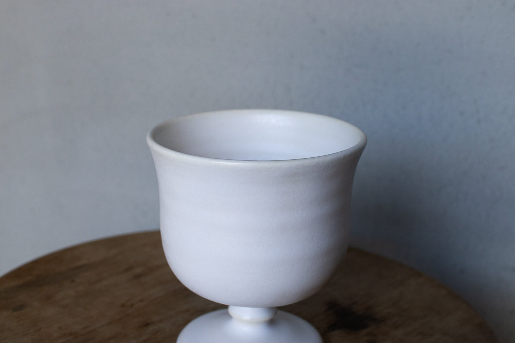 yoshida pottery / 玉脚アイスカップ(ホワイト)'25 ゴブレット