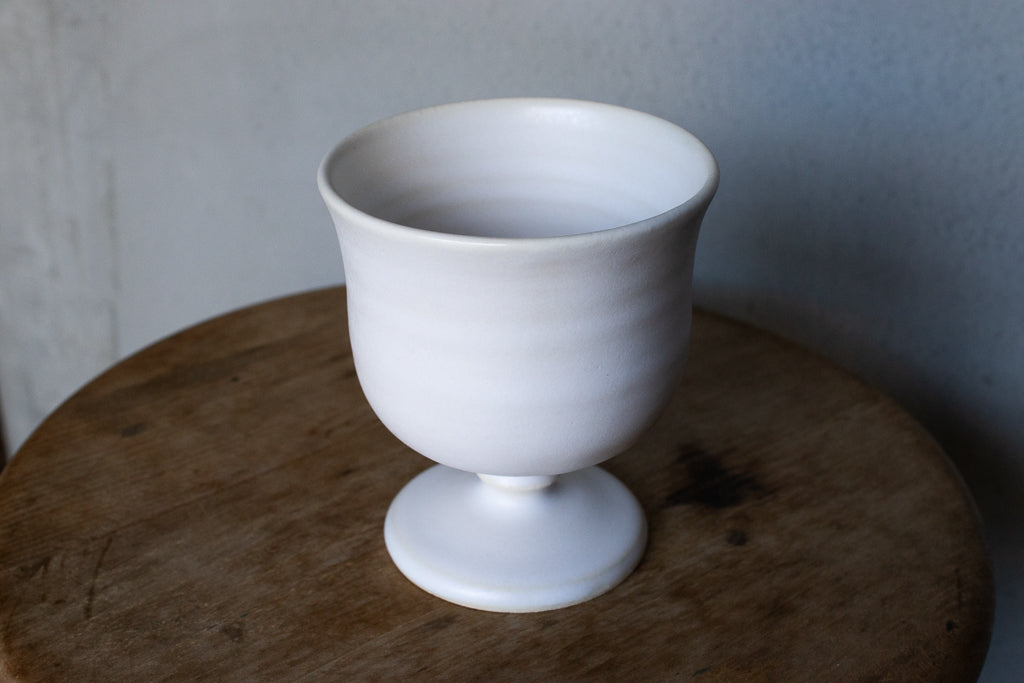yoshida pottery / 玉脚アイスカップ(ホワイト)'25 ゴブレット