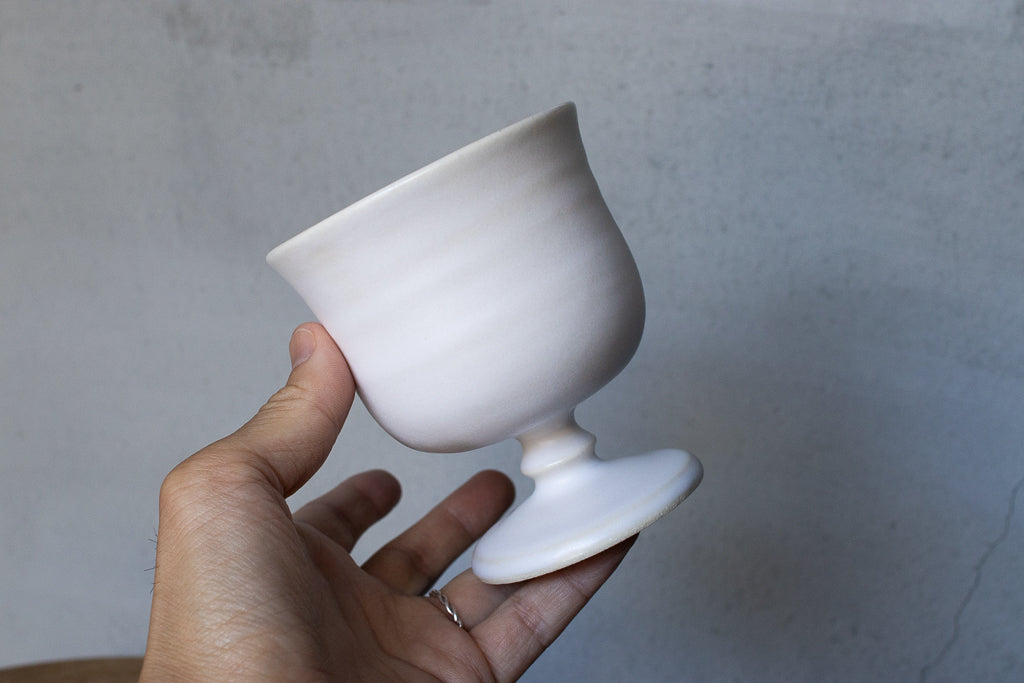 yoshida pottery / 玉脚アイスカップ(ホワイト)'25 ゴブレット