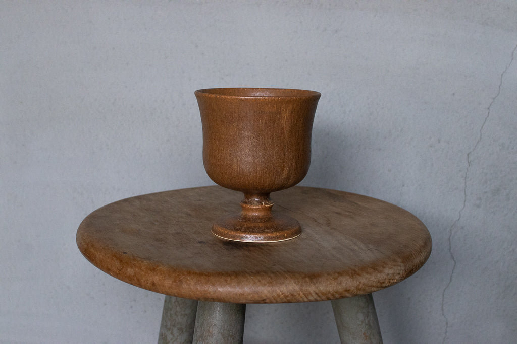 yoshida pottery / 玉脚コーヒーカップ(さびいろ こはく)'25