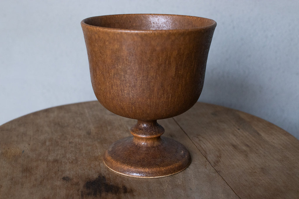yoshida pottery / 玉脚アイスカップ(さびいろ こはく)'25 ゴブレット