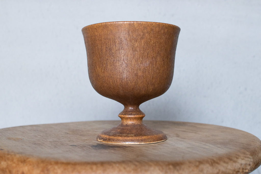 yoshida pottery / 玉脚アイスカップ(さびいろ こはく)'25 ゴブレット