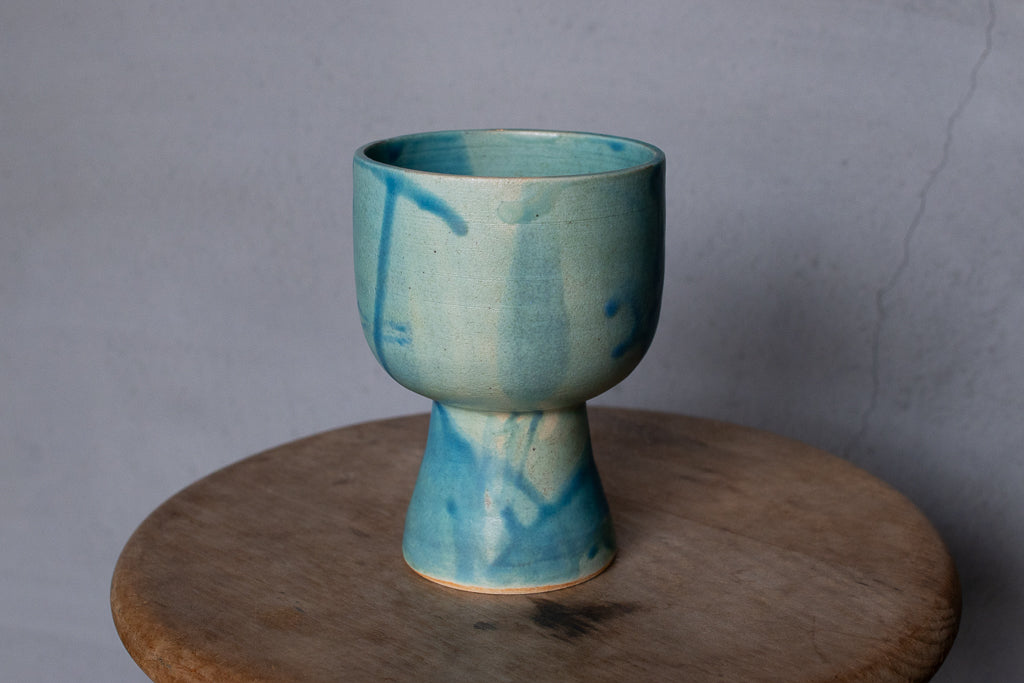 時山桜 / 高坏ゴブレット 星・ヒトデ・ねこ(いぬ?) フリーカップ