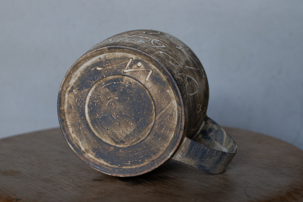 中島智靖 / 枯色線紋マグカップ '24 リズミカルな器