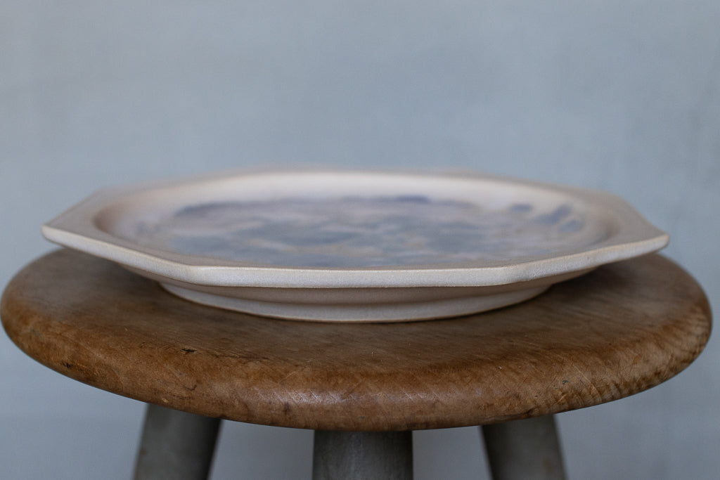 田中大輝(旧タナカ製陶) / 八角皿 大 23.5cm クリスタルブルー