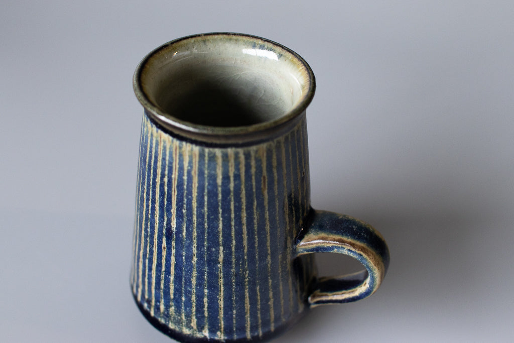 中西忠博 / タイニー・ストライプコーヒーカップ(あお)