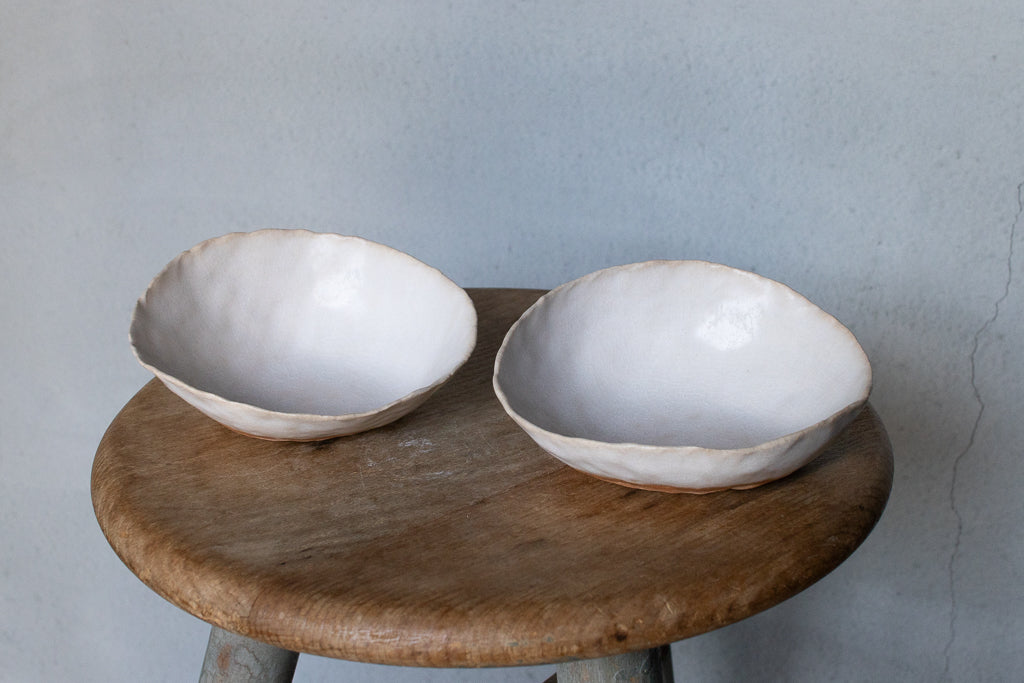 田川舞 / 手びねり小皿 大(白)