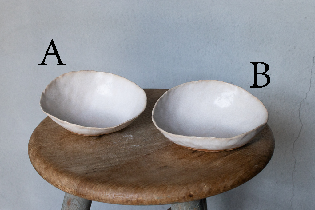 田川舞 / 手びねり小皿 大(白)