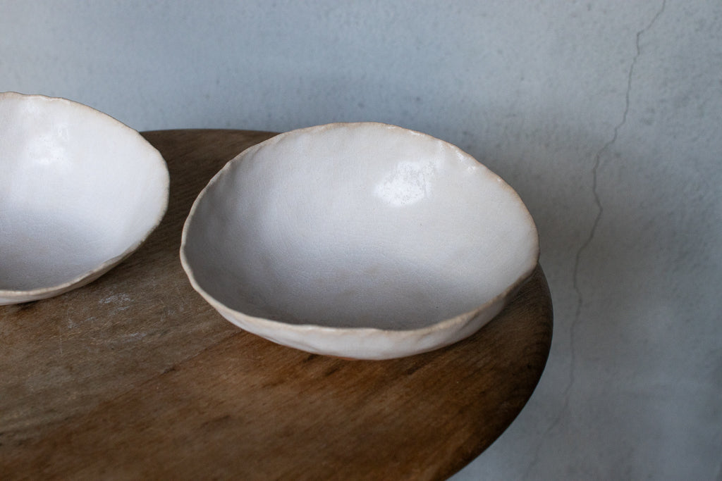 田川舞 / 手びねり小皿 大(白)