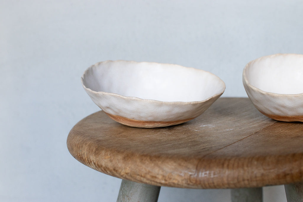 田川舞 / 手びねり小皿 大(白)