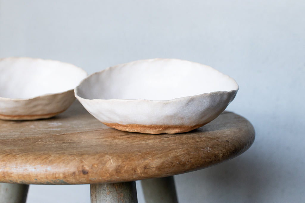 田川舞 / 手びねり小皿 大(白)