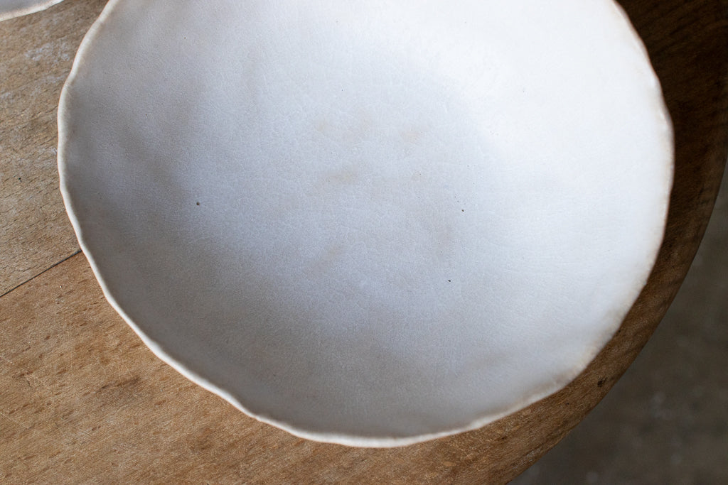 田川舞 / 手びねり小皿 大(白)