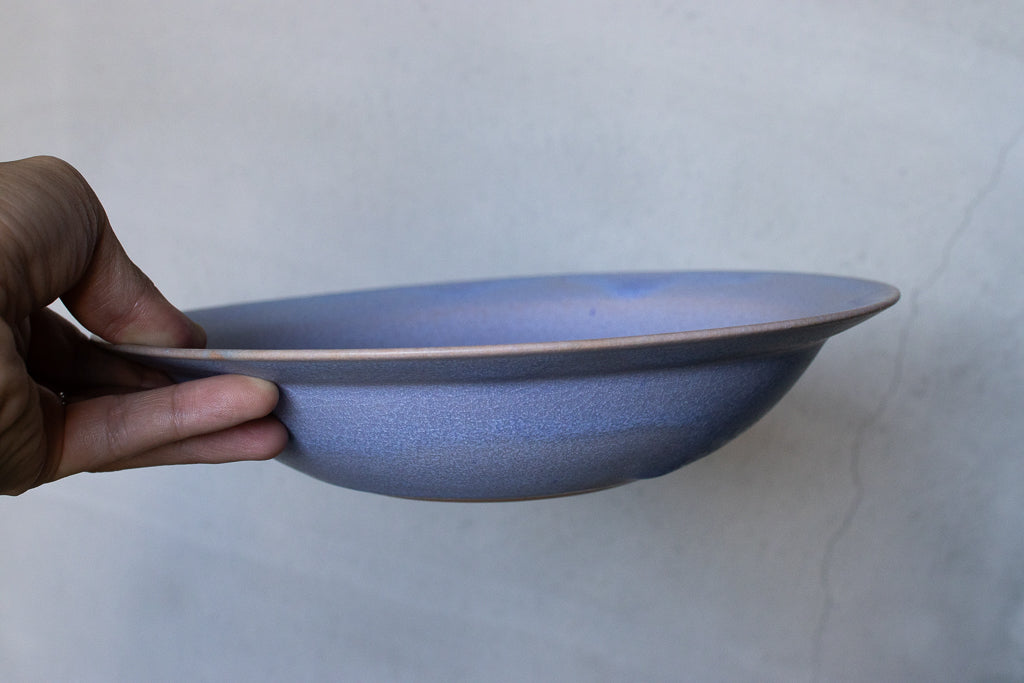 田川舞 / パスタ皿 大(薄青)リムボウル