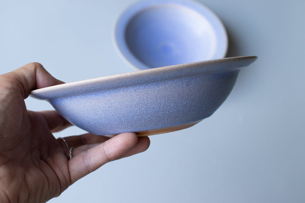 田川舞 / パスタ皿 小(薄青)リムボウル