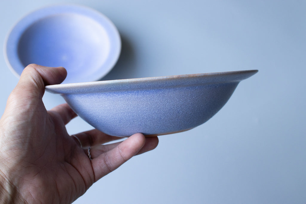 田川舞 / パスタ皿 小(薄青)リムボウル