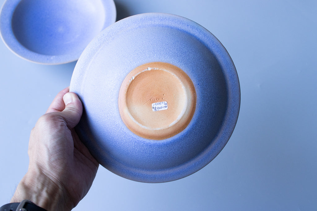 田川舞 / パスタ皿 小(薄青)リムボウル