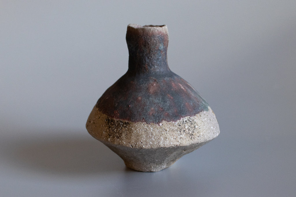 高橋燎 / コマ型花器・大(薪窯)2023新作