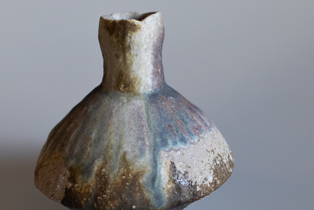 高橋燎 / コマ型花器・大(薪窯)2023新作