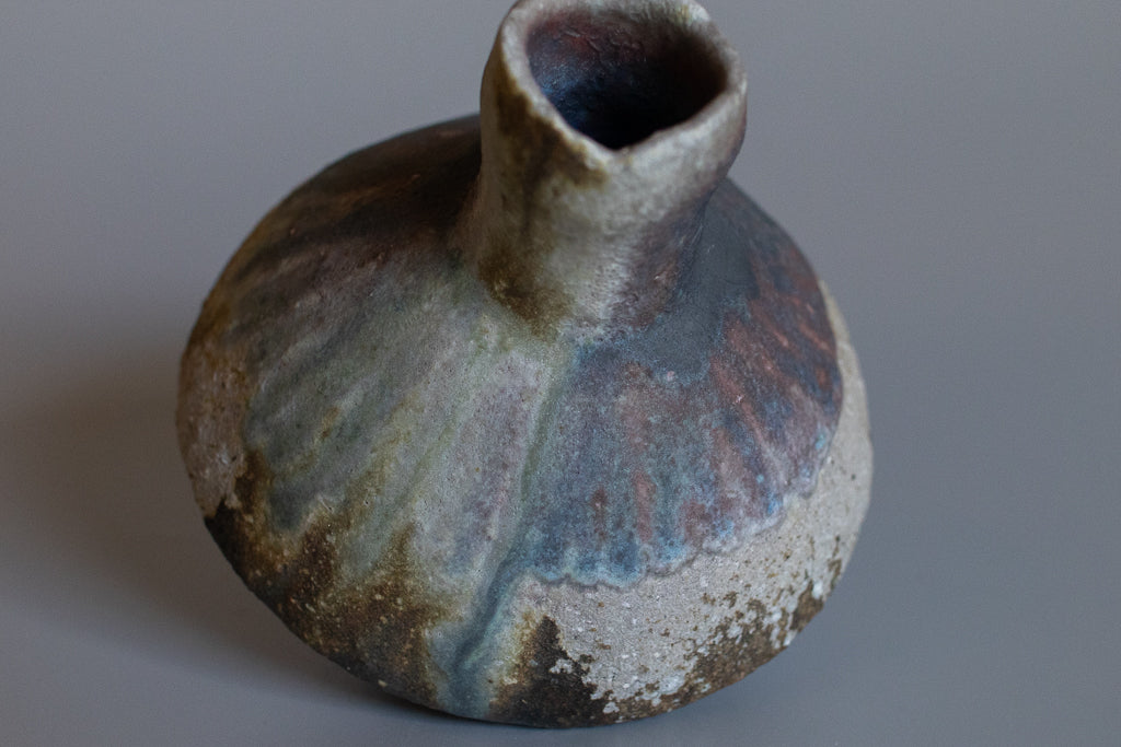 高橋燎 / コマ型花器・大(薪窯)2023新作