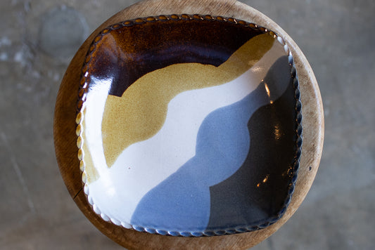 佐川義乱 / スクエアプレートL(水色系)