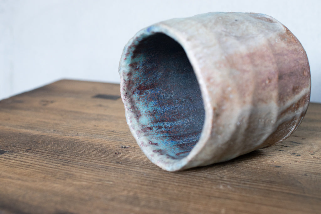 高橋燎 / フリーカップ・湯呑みA 薪窯(トレインキルン)'24個展出展作品