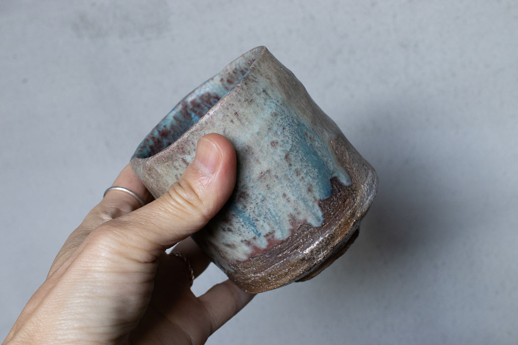 高橋燎 / フリーカップ・湯呑みA 薪窯(トレインキルン)'24個展出展作品