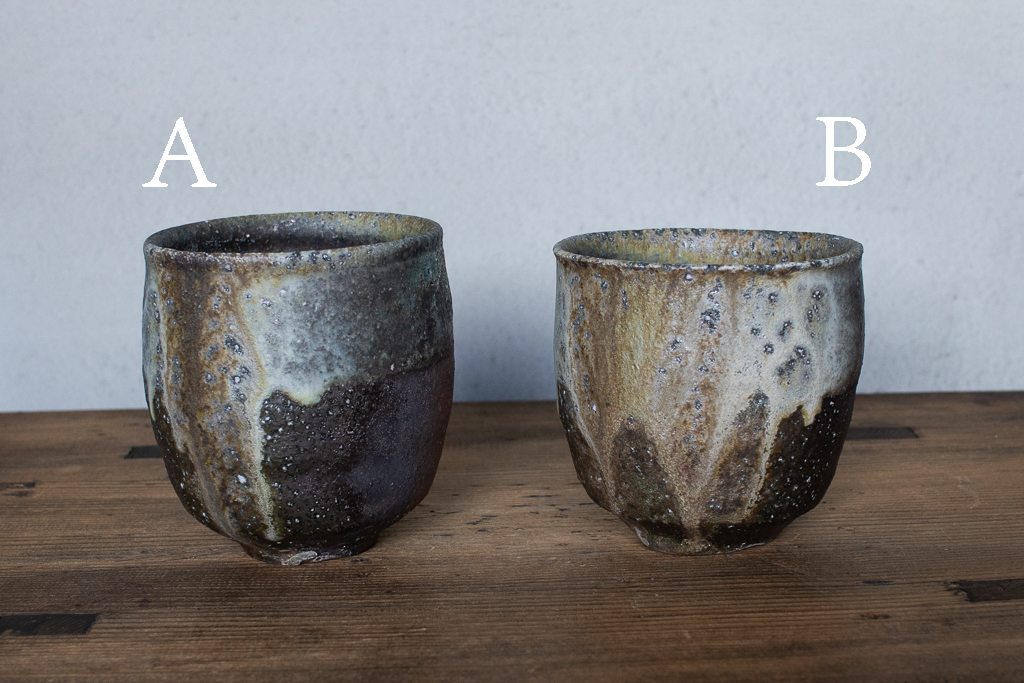 高橋燎 / 丸湯呑み・フリーカップ 薪窯(トレインキルン)'24個展出展作品