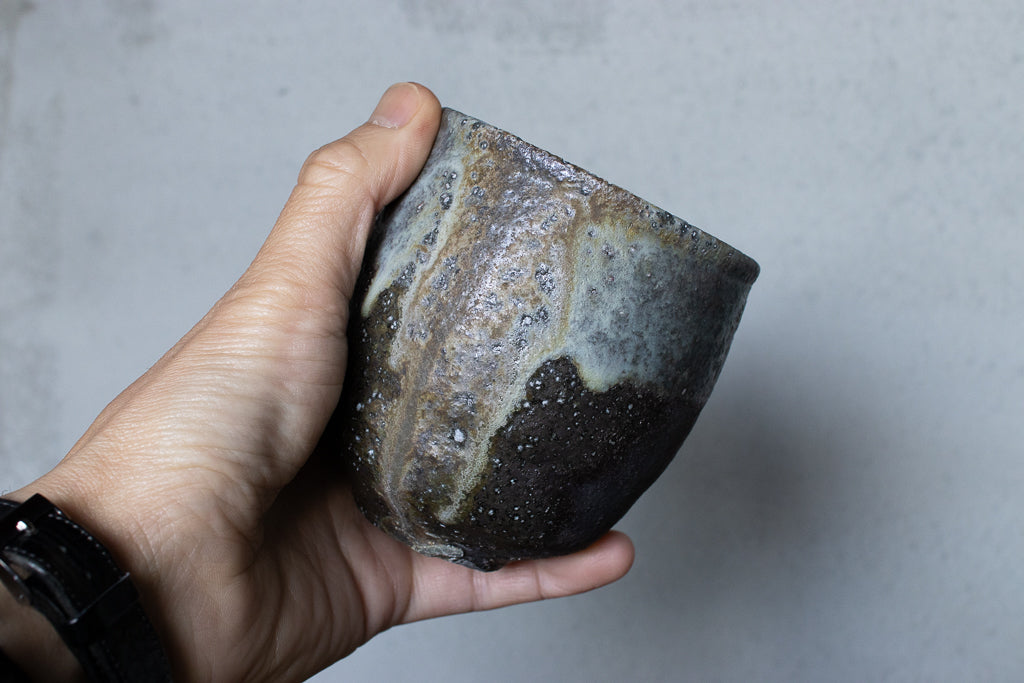 高橋燎 / 丸湯呑み・フリーカップ 薪窯(トレインキルン)'24個展出展作品