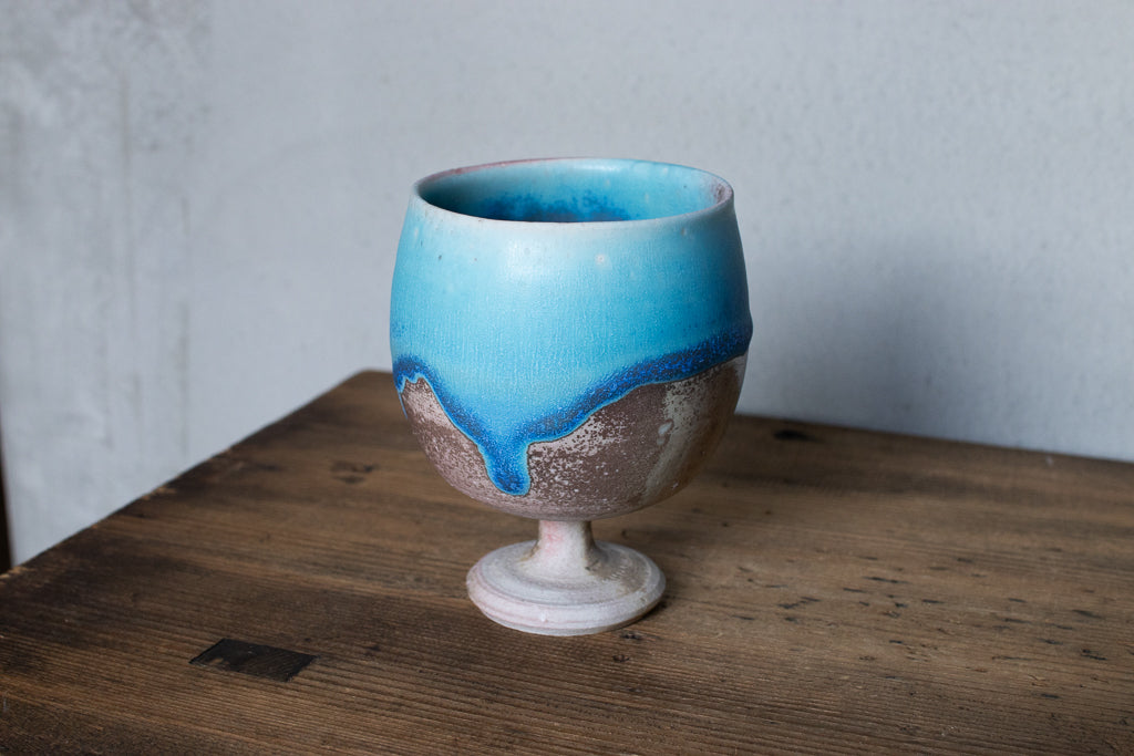 高橋燎 / ゴブレット 薪窯(トレインキルン)'24個展出展作品