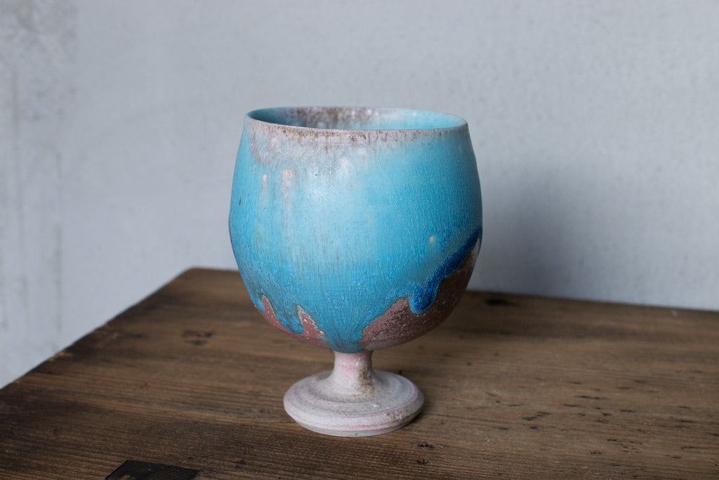 高橋燎 / ゴブレット 薪窯(トレインキルン)'24個展出展作品