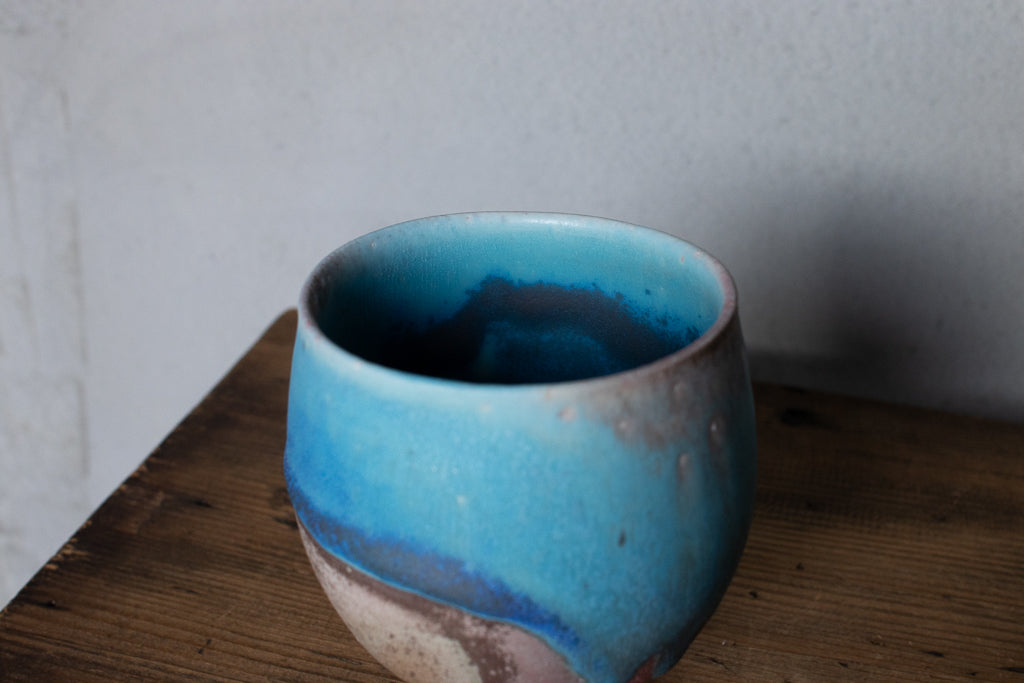 高橋燎 / ゴブレット 薪窯(トレインキルン)'24個展出展作品