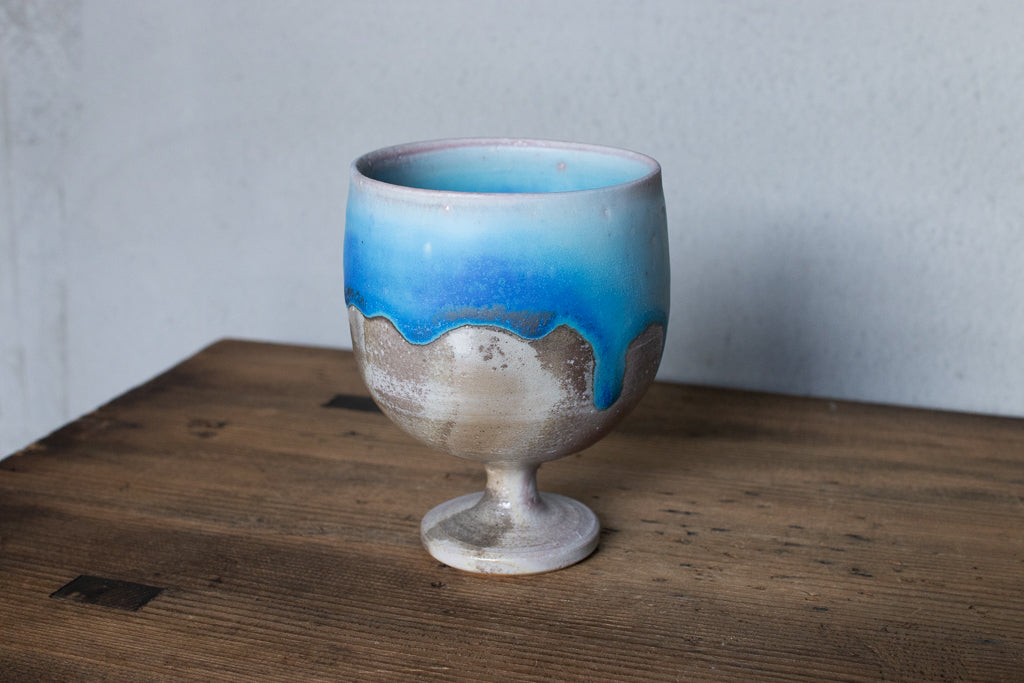 高橋燎 / ゴブレット 薪窯(トレインキルン)'24個展出展作品