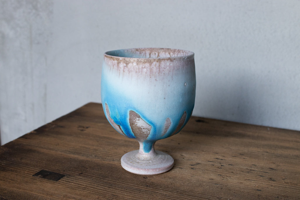 高橋燎 / ゴブレット 薪窯(トレインキルン)'24個展出展作品