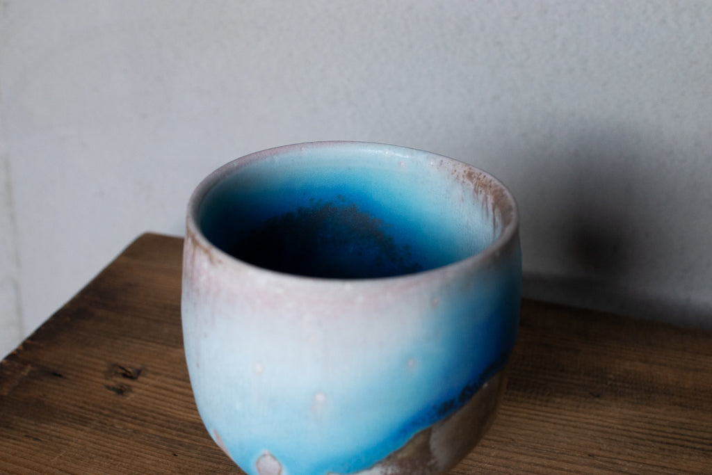 高橋燎 / ゴブレット 薪窯(トレインキルン)'24個展出展作品