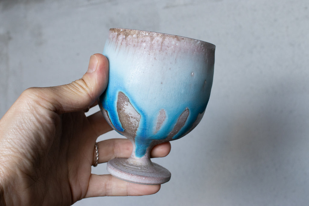 高橋燎 / ゴブレット 薪窯(トレインキルン)'24個展出展作品