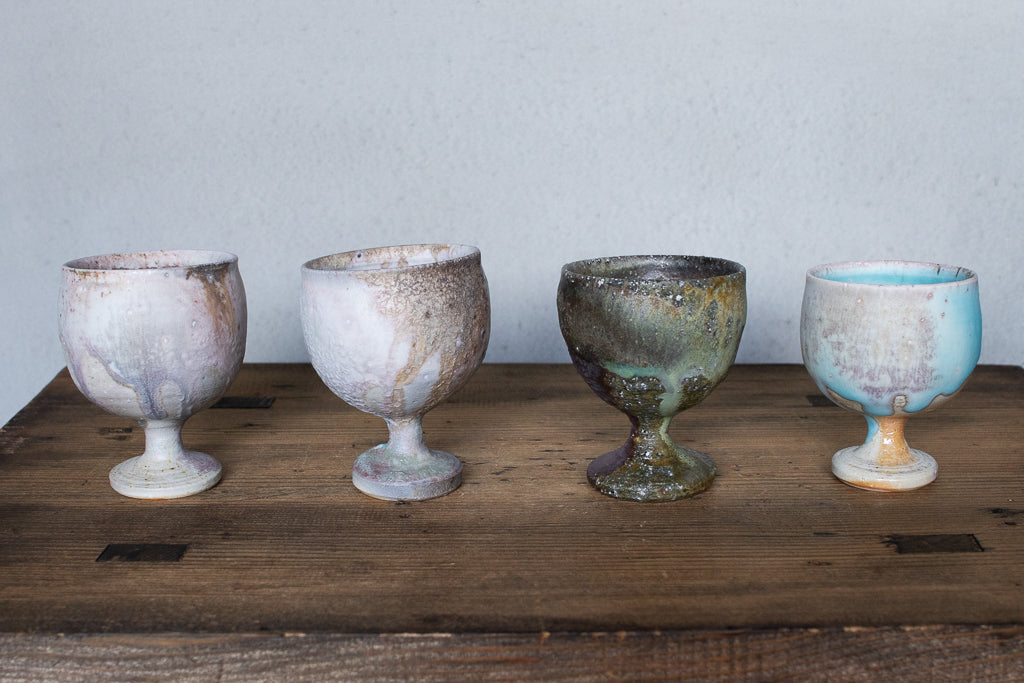 高橋燎 / ミニミニゴブレット・ぐい呑 薪窯(トレインキルン)'24個展出展作品