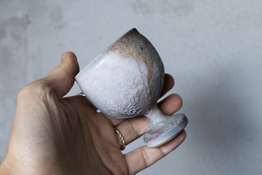 高橋燎 / ミニミニゴブレット・ぐい呑 薪窯(トレインキルン)'24個展出展作品