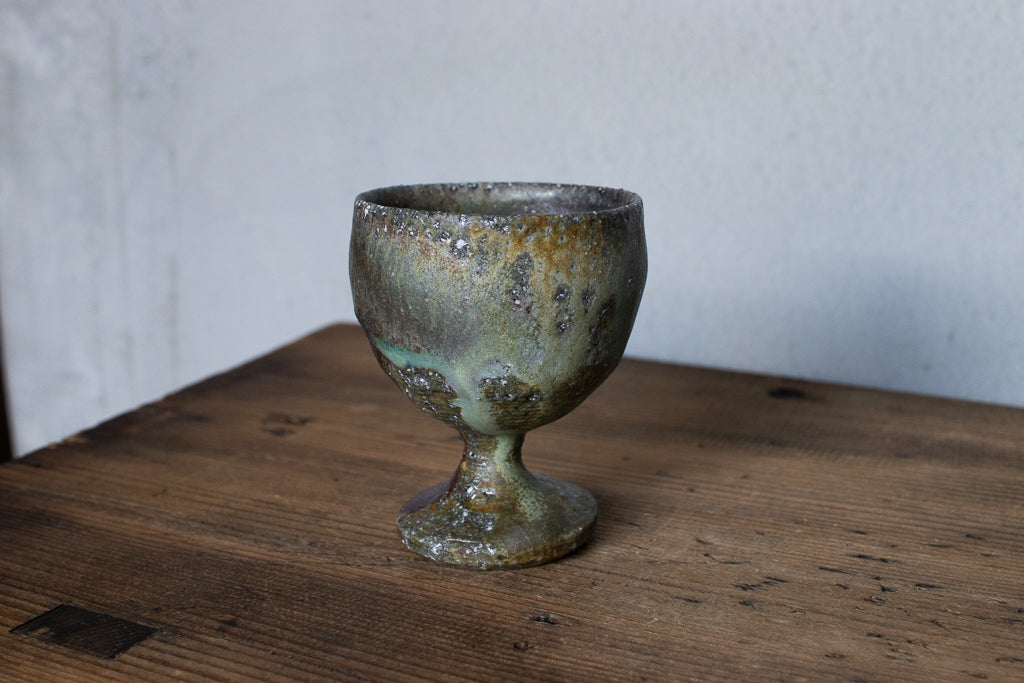 高橋燎 / ミニミニゴブレット・ぐい呑 薪窯(トレインキルン)'24個展出展作品