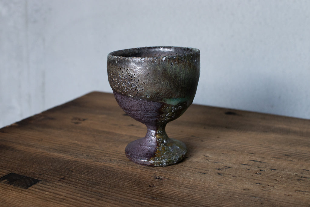 高橋燎 / ミニミニゴブレット・ぐい呑 薪窯(トレインキルン)'24個展出展作品