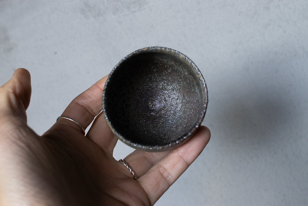 高橋燎 / ミニミニゴブレット・ぐい呑 薪窯(トレインキルン)'24個展出展作品