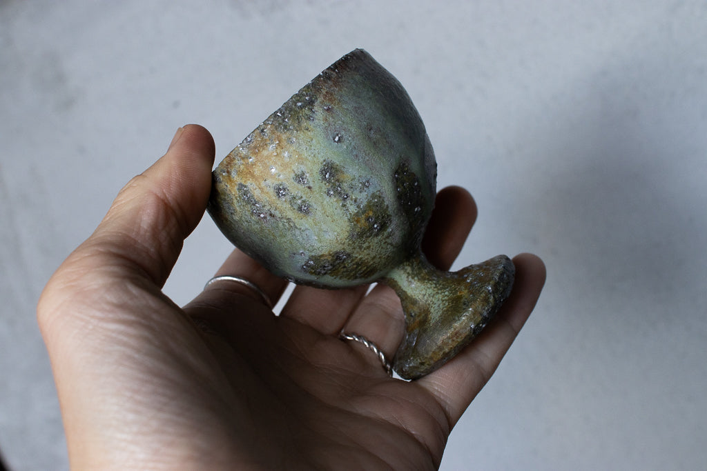 高橋燎 / ミニミニゴブレット・ぐい呑 薪窯(トレインキルン)'24個展出展作品