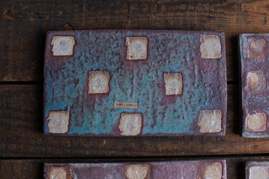 高橋燎 / 板皿 小 各種 薪窯(トレインキルン) '24個展出展作品