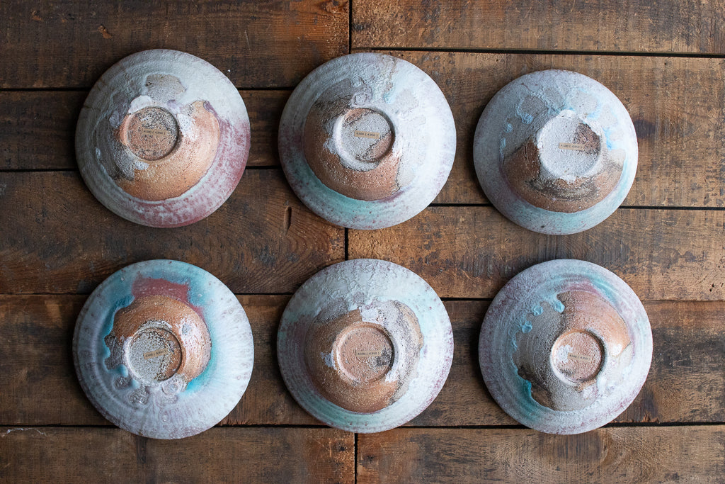 高橋燎 / 浅鉢 各種 薪窯(トレインキルン) '24個展出展作品